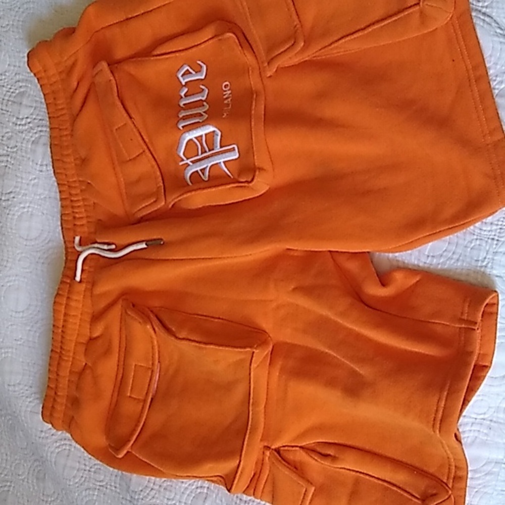 Pure milano orange men's athleisure shorts